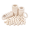 Round/Ring Unfinished Wood Beads PH-WOOD-G003-02-6