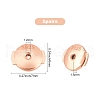 CREATCABIN 2Pairs Sterling Silver Ear Nuts STER-CN0001-07A-2