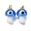 Handmade Lampwork Pendants LAMP-S069-06G-07-1