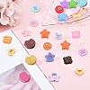 SUNNYCLUE 60 Pcs 6 Style Opaque Resin Cabochons CRES-SC0001-84-4