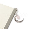 Natural Rose Quartz Raw Beads Bookmarks AJEW-JK00201-01-2