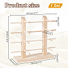 2-Row 8-Slot Wooden Eyeglasses Organizer Display Stands ODIS-WH0070-76-2