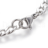 304 Stainless Steel Figaro Chain Bracelets BJEW-E369-06P-2