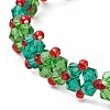 Christmas Handmade Glass Seed Beads Link Bracelets for Women BJEW-MZ00123-3