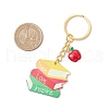 5Pcs 5 Styles Graduation Theme Resin Pendant Keychains KEYC-JKC01271-3
