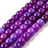 Natural Dyed White Jade Beads Strands G-U023-B03-01-2