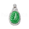 Dyed Natural Myanmar Jade Ruyi Pendants KK-Q050-02A-1
