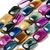 Natural Striped Agate/Banded Agate Beads Strands G-B137-B01-01-3