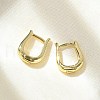 U-Shaped Brass Hoop Earrings EJEW-D311-105G-4