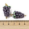 304 Stainless Steel with Handmade Lampwork Pendants STAS-Q352-02G-D-3