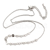 Brass Cable & Flat Sequin Chains Necklaces for Women NJEW-D302-44P-5