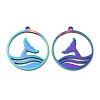 Ion Plating(IP) 304 Stainless Steel Pendants STAS-L020-040RC-1