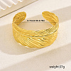 Luxurious Leaf Brass Cuff Bangles for Women HC3716-2