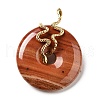 Natural Red Jasper Pendants G-E088-01G-01-2