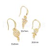3 Pairs 3 Size Brass Micro Pave Clear Cubic Zirconia Earring Hooks KK-ZZ0001-03-2