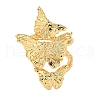 Textured Butterfly Alloy Wrap Open Cuff Ring for Women RJEW-K277-03G-3