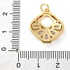 Brass Micro Pave Cubic Zirconia Pendants KK-P308-69G-3