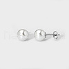 Elegant Stainless Steel Imitation Pearl Stud Earrings NB5919-10-1