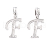 Rack Plating Eco-Friendly Brass Letter Pendants KK-K265-02P-F-1