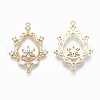 Brass Micro Pave Cubic Zirconia Links KK-R132-011-NF-2