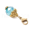 20Pcs 10 Colors Round Glass Pendants Decorations HJEW-JM03406-01-5