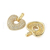 Brass Micro Pave Cubic Zirconia Pendants KK-K293-47C-G-2