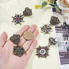 SUPERFINDINGS 4Pcs 4 Styles Enamel Brooch Pins JEWB-FH0001-55A-3