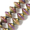Electroplate Glass Beads Strands EGLA-G038-01A-FP01-1