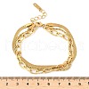 304 Stainless Steel Multi Layer Chain Bracelets BJEW-B134-03G-3