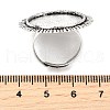 Vintage Adjustable Iron Finger Ring Components Alloy Cabochon Bezel Settings X-PALLOY-Q300-14AS-NR-4