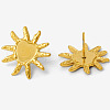 Fashionable Stainless Steel Irregular Heart with Sun Stud Earrings OV7222-2-3