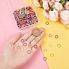   270Pcs 9 Colors Embossed Style Iron Open Jump Rings IFIN-PH0001-84-5