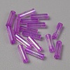 300Pcs Transparent Glass Round Bugle Beads GLAA-WH0015-74A-1