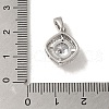 Micro Pave Cubic Zirconia Pendants KK-S351-01P-04-3
