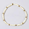 Bohemian Style Natural Shell Column Beads Stretch Bracelets for Women WU0042-2-1
