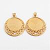 Tibetan Style Alloy Pendant Cabochon Settings PALLOY-J494-30G-1