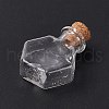 Hexagon Dollhouse Miniature Glass Cork Bottles Ornament AJEW-F058-01A-4