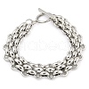 304 Stainless Steel Link Chain Bracelets BJEW-P315-01A-P-1