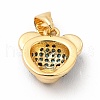 Rack Plating Brass Micro Pave Cubic Zirconia Charms KK-G456-23G-04-2