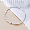 Plastic Pearl Round Beaded Stretch Bracelets for Women WGC81DB-14-1