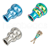  3Pcs 3 Colors Outdoor EDC Tool Titanium Alloy Parachute Rope European Beads FIND-NB0004-97B-1