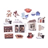 30Pcs 15 Styles PET Self-Adhesive Stickers STIC-P011-B02-1