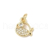 Brass Micro Pave Cubic Zirconia Charms ZIRC-I356-13G-01-1
