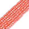 Electroplate Glass Beads Strands EGLA-A044-P1mm-B21-1