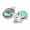 Natural & Synthetic Mixed Gemstone Bag Pendants G-Q163-06AS-3