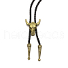 Ox-head Lariat Necklace for Men Women NJEW-WH0011-04AB-2