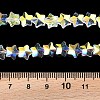 Electroplate Transparent Glass Beads Strands EGLA-U004-03A-AB01-4