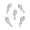 Brass Micro Pave Clear Cubic Zirconia Connector Charms KK-E068-VB062-1