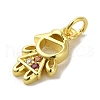 Brass Micro Pave Cubic Zirconia Pendants KK-M283-18A-02-2