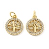 Brass Micro Pave Cubic Zirconia Pendants KK-C092-11G-1